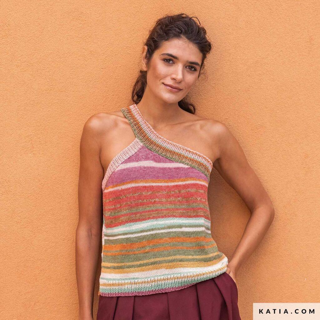 Katia Top mit einem Träger Strickanleitung - Katia (Heft) Lieblingsgarn