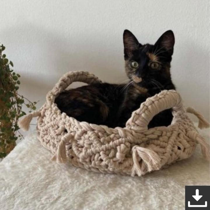 Katzenkörbe Makramee Durable Rope (PDF) Lieblingsgarn
