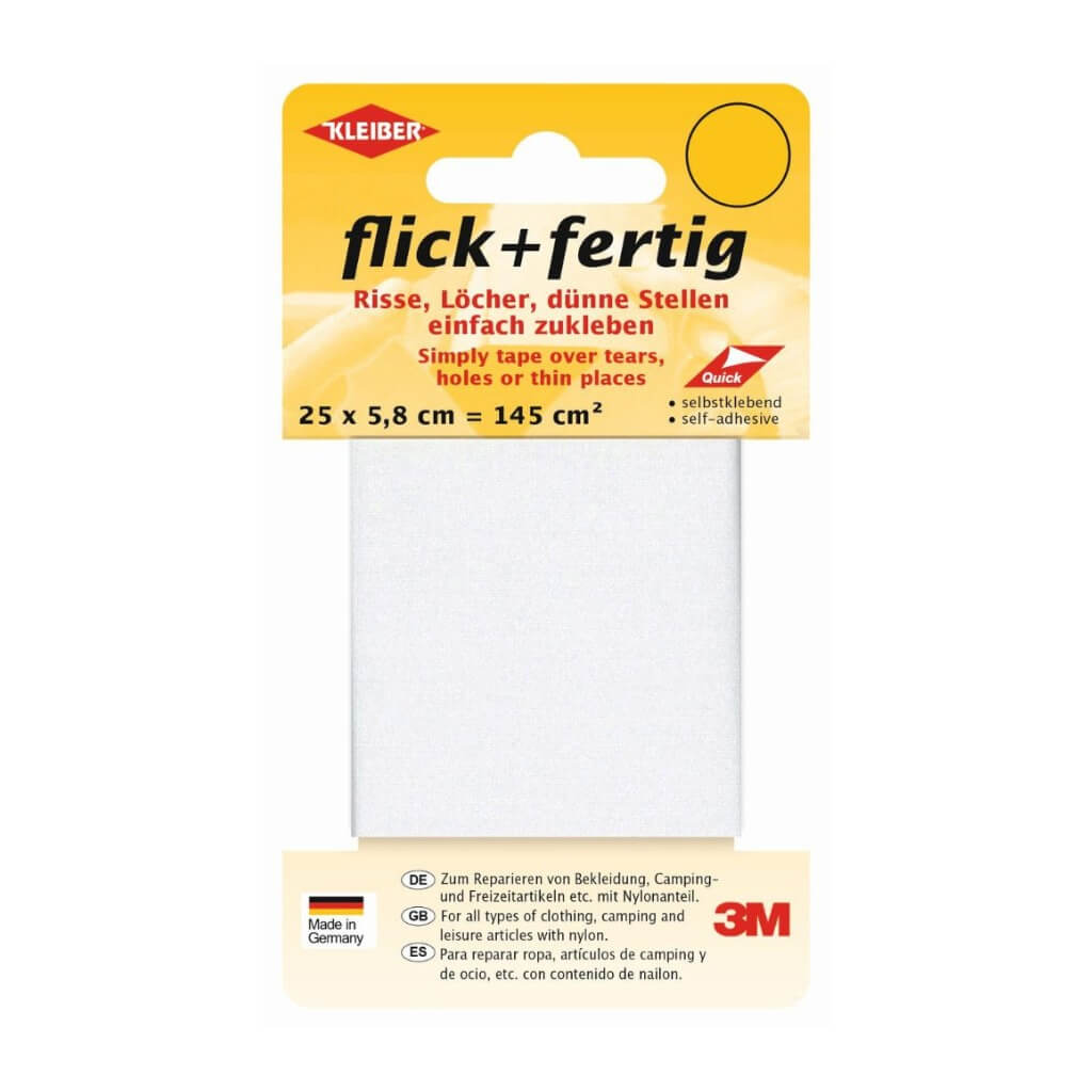 Kleiber weiß Kleiber flick + fertig selbstklebendes Reparaturband Lieblingsgarn