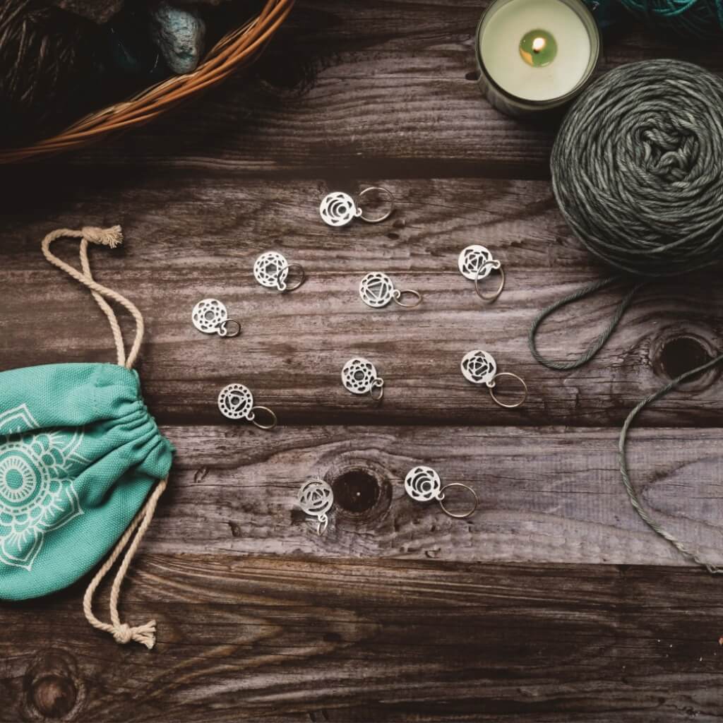 KnitPro Mindful Chakra Maschenmarkierer 10 Stück Lieblingsgarn