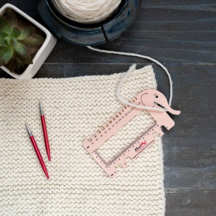 KnitPro KnitPro Nadelmaß Elefant rosa Lieblingsgarn