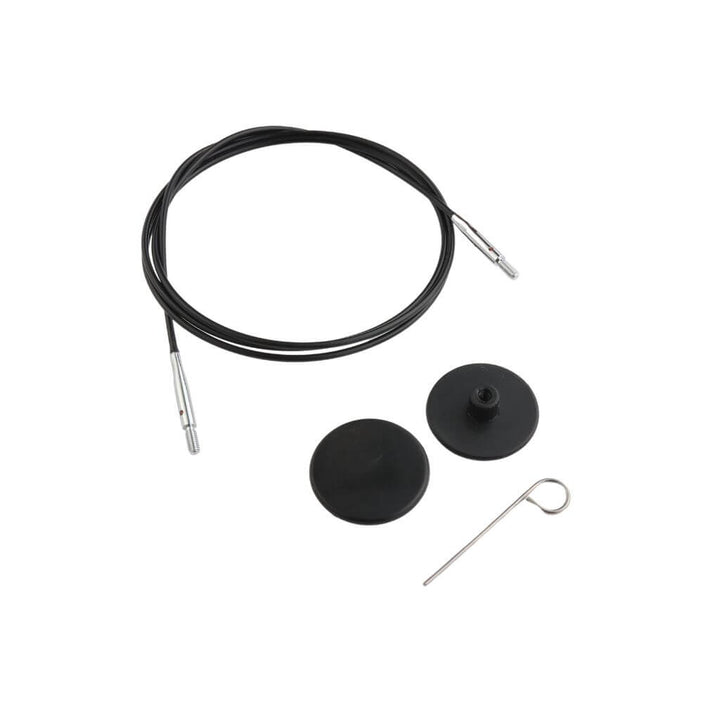 KnitPro 100 cm KnitPro Nadelseil Swivel 360° schwarz Lieblingsgarn