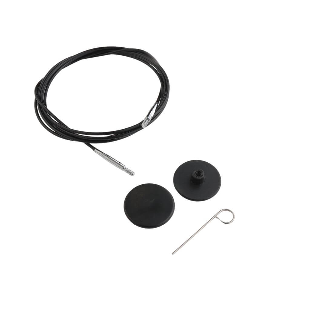 KnitPro 150 cm KnitPro Nadelseil Swivel 360° schwarz Lieblingsgarn