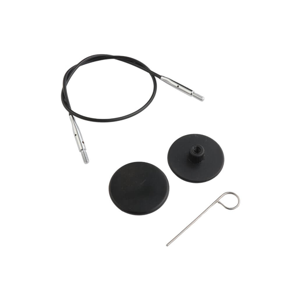 KnitPro 40 cm KnitPro Nadelseil Swivel 360° schwarz Lieblingsgarn