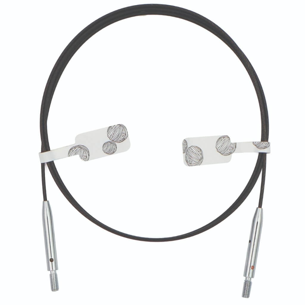 KnitPro 120 KnitPro Thin &amp; Flex Swivel Seil schwarz Lieblingsgarn