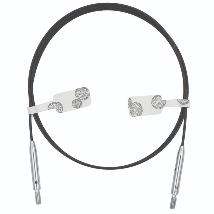 KnitPro 150 KnitPro Thin &amp; Flex Swivel Seil schwarz Lieblingsgarn