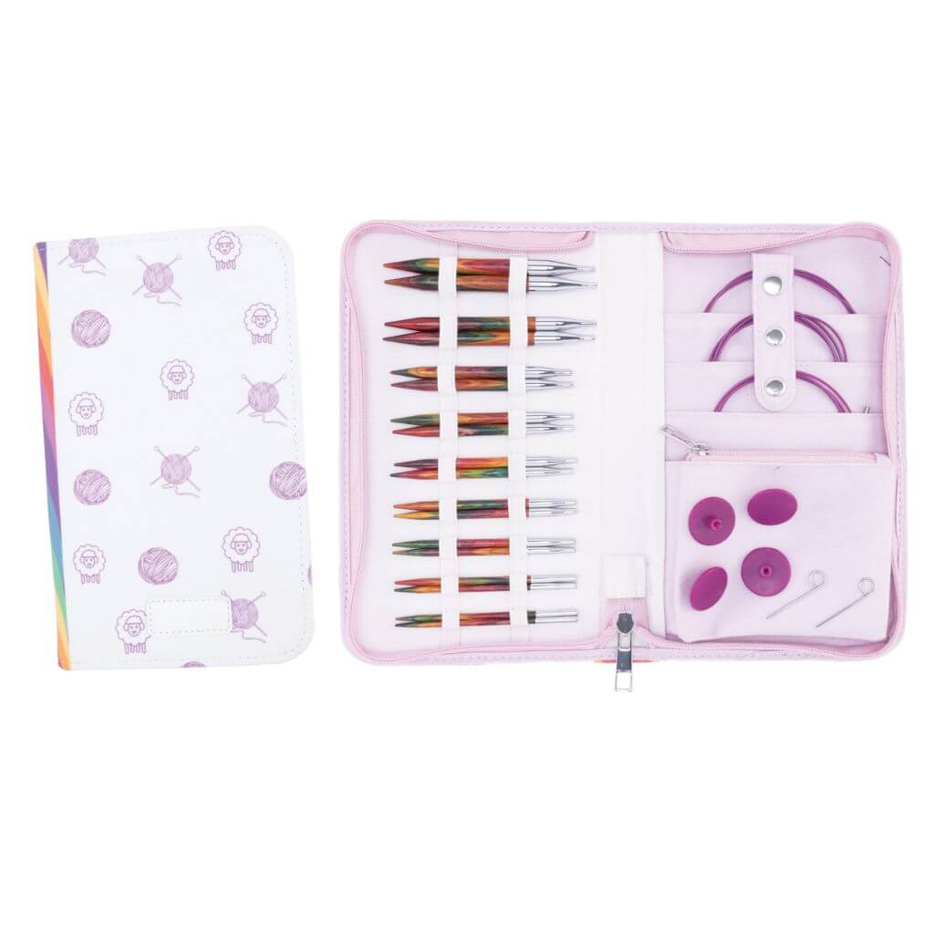 KnitPro KnitPro Nadelset Symfonie Holz 10 cm 9 Paar, 3,0 - 8,0 mm + Zubehör Lieblingsgarn