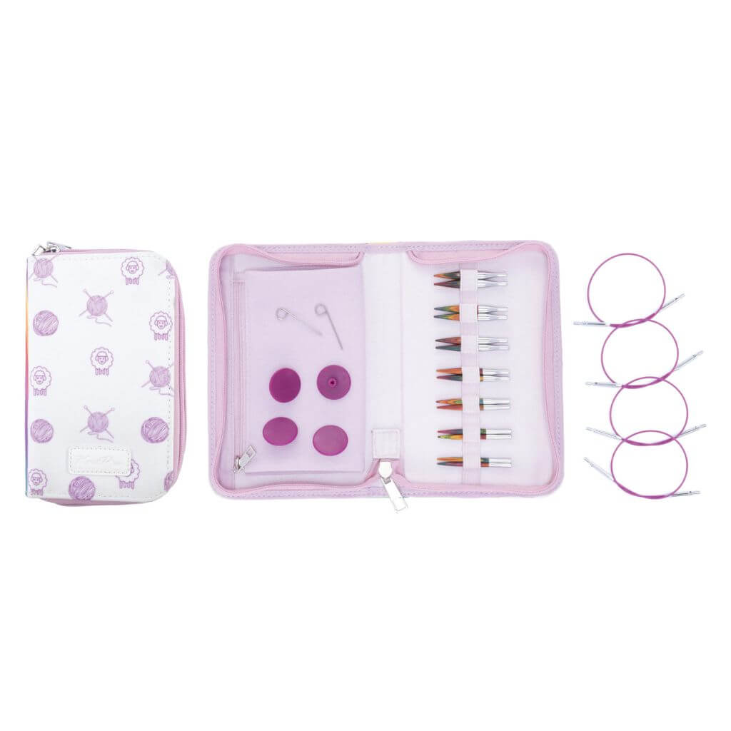 KnitPro KnitPro Nadelset Symfonie Holz 5 cm 7 Paar, 3,0 - 6,0 mm + Zubehör Lieblingsgarn