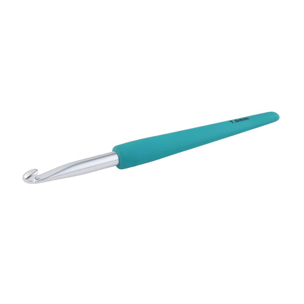 KnitPro 7,00 mm KnitPro Waves Häkelnadel 2.0 mit Softgriff Lieblingsgarn