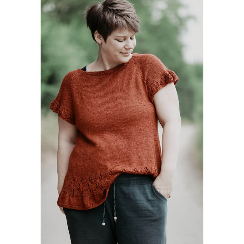 Inga Mallwitz Shirt Korn Blus Strickanleitung - Appelbanne Design (PDF) Lieblingsgarn