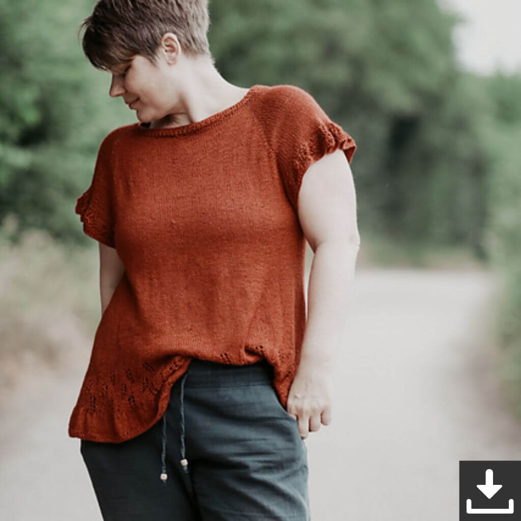 Inga Mallwitz Shirt Korn Blus Strickanleitung - Appelbanne Design (PDF) Lieblingsgarn