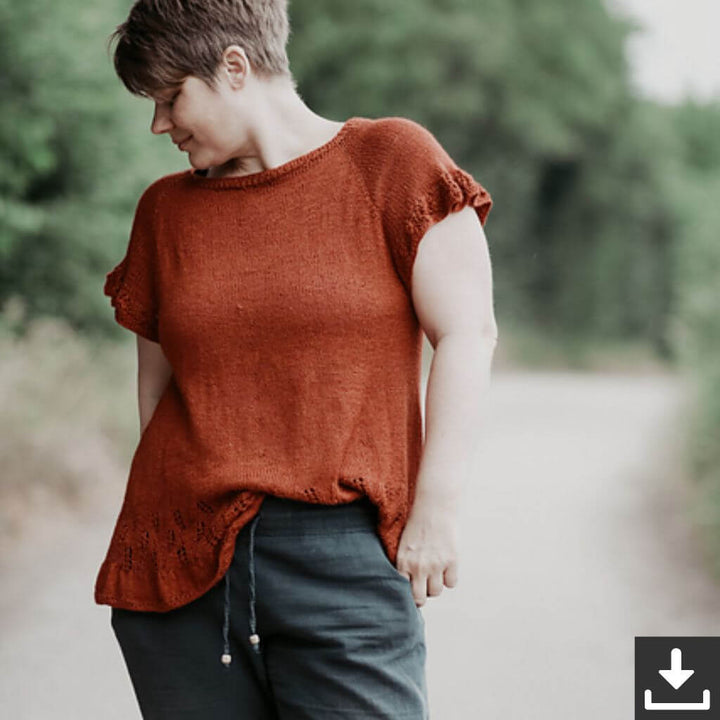 Inga Mallwitz Shirt Korn Blus Strickanleitung - Appelbanne Design (PDF) Lieblingsgarn
