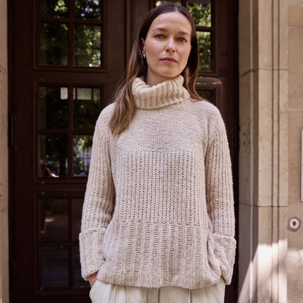 Lana Grossa Pattern Soffio Pullover mit Rollkragen Strickanleitung - Lana Grossa (Heft) Lieblingsgarn