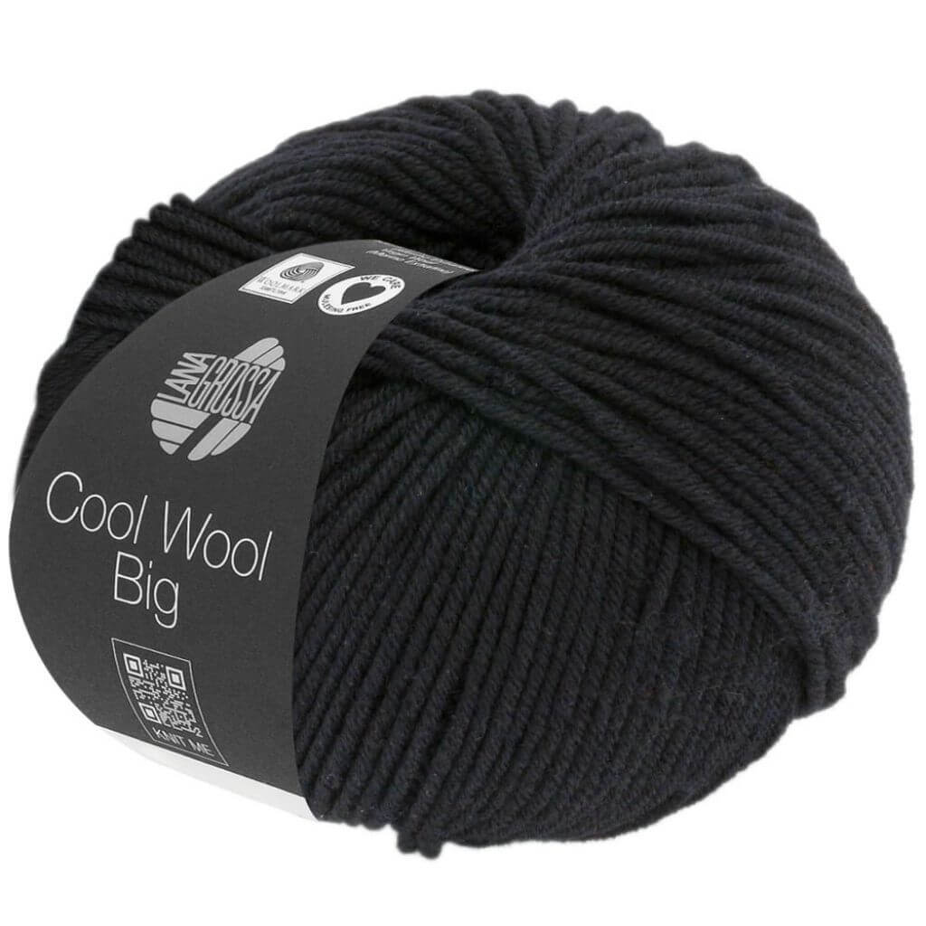 Lana Grossa 627 - Schwarz Lana Grossa Cool Wool Big 50g Lieblingsgarn