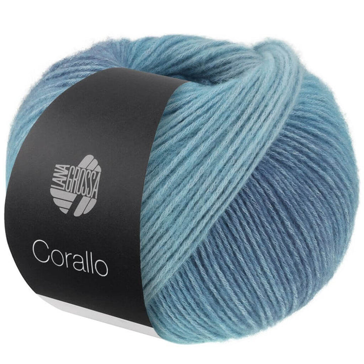 Lana Grossa 7 - Helltürkis/Türkis/ Jeans Lana Grossa Corallo 100g Lieblingsgarn
