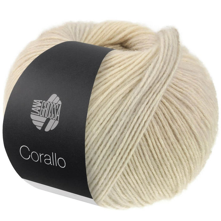 Lana Grossa 10 - Beige/Grège/Rohweiß Lana Grossa Corallo 100g Lieblingsgarn