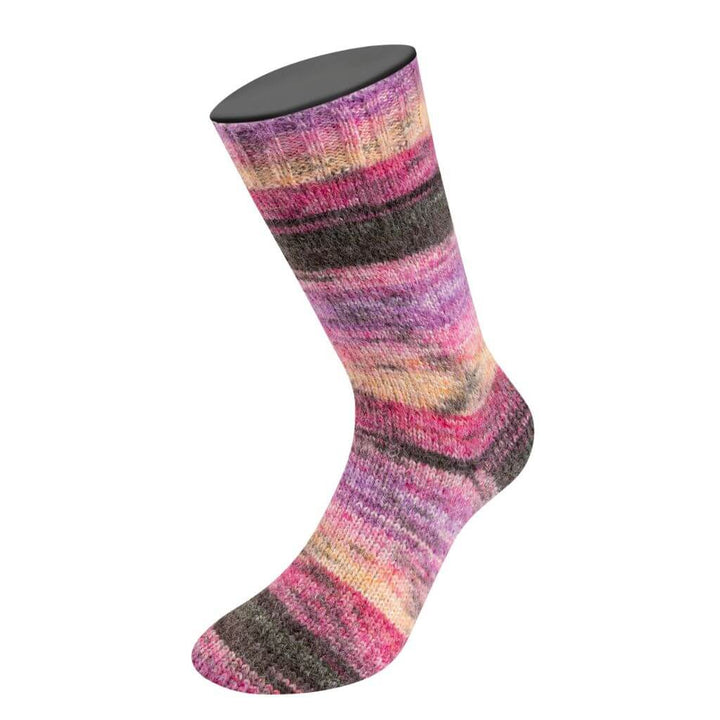 Lana Grossa 257 - Rotviolett/Pflaume/Flieder/Terrakotta/Dunkel-/ Mittelgrau/Pink/Safrangelb Lana Grossa Cosy Socks Dream Lieblingsgarn