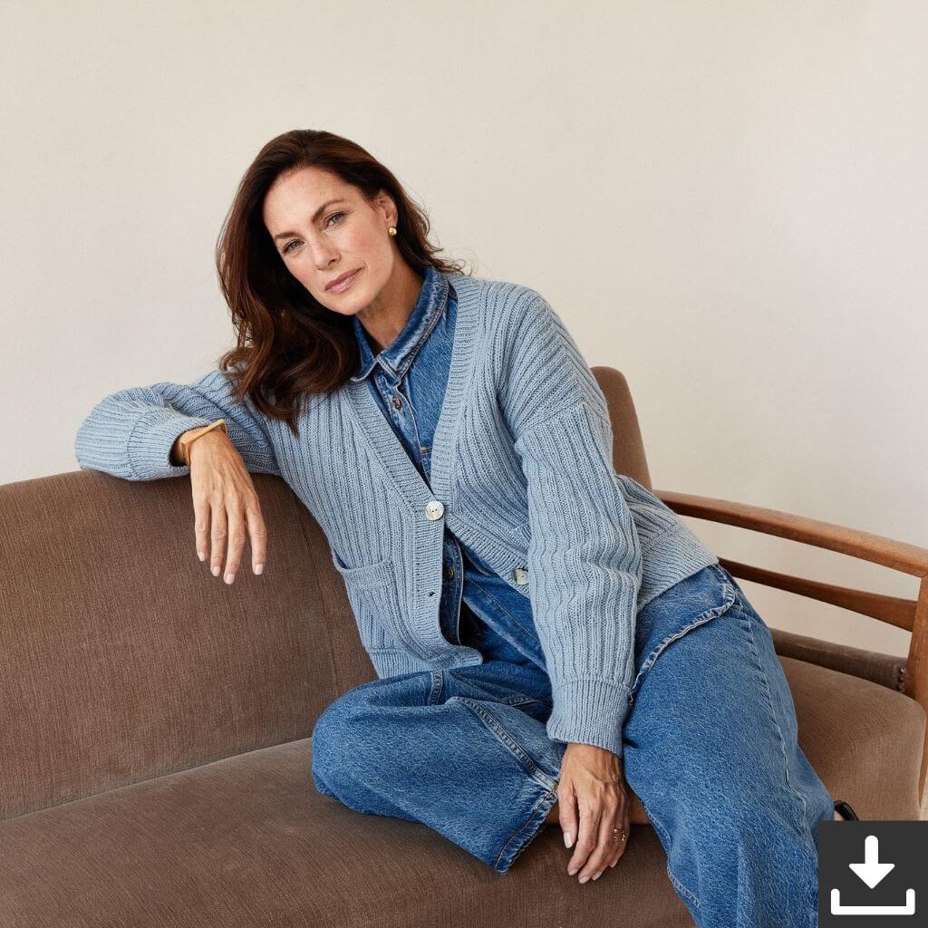Lana Grossa Pattern Damen Jacke Strickset - Lana Grossa (PDF) Lieblingsgarn