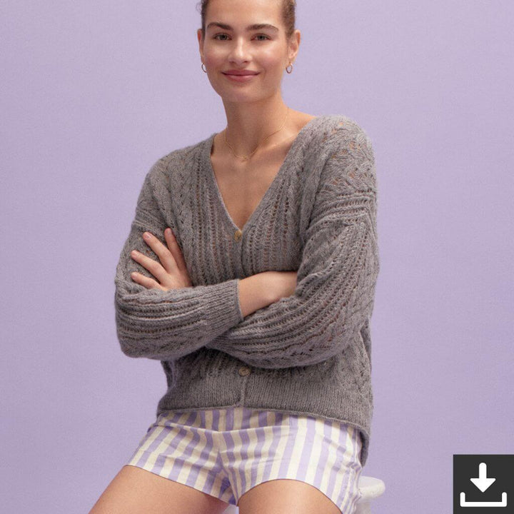 Lana Grossa Pattern Jacke mit Mustermix Strickset - Lana Grossa (PDF) Lieblingsgarn