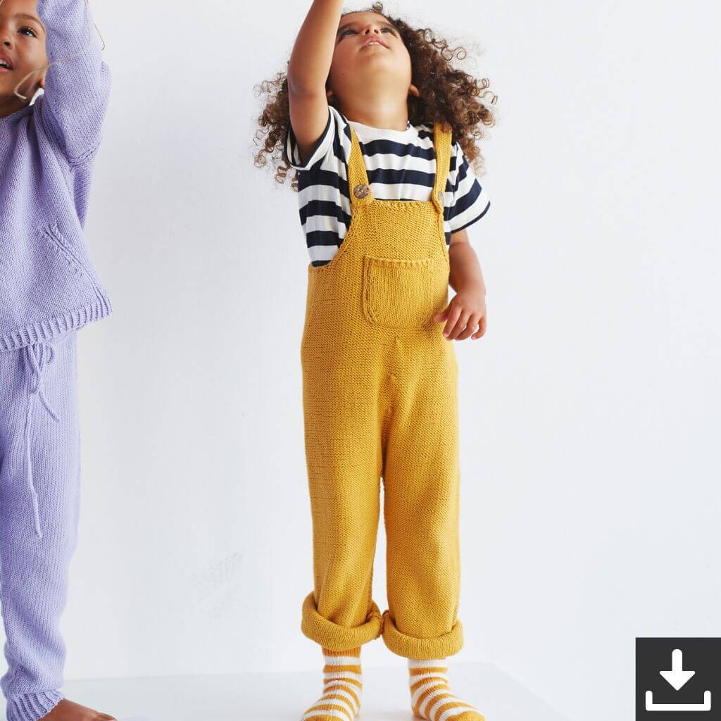 Lana Grossa Pattern Kinder Latzhose Strickset - Lana Grossa (PDF) Lieblingsgarn