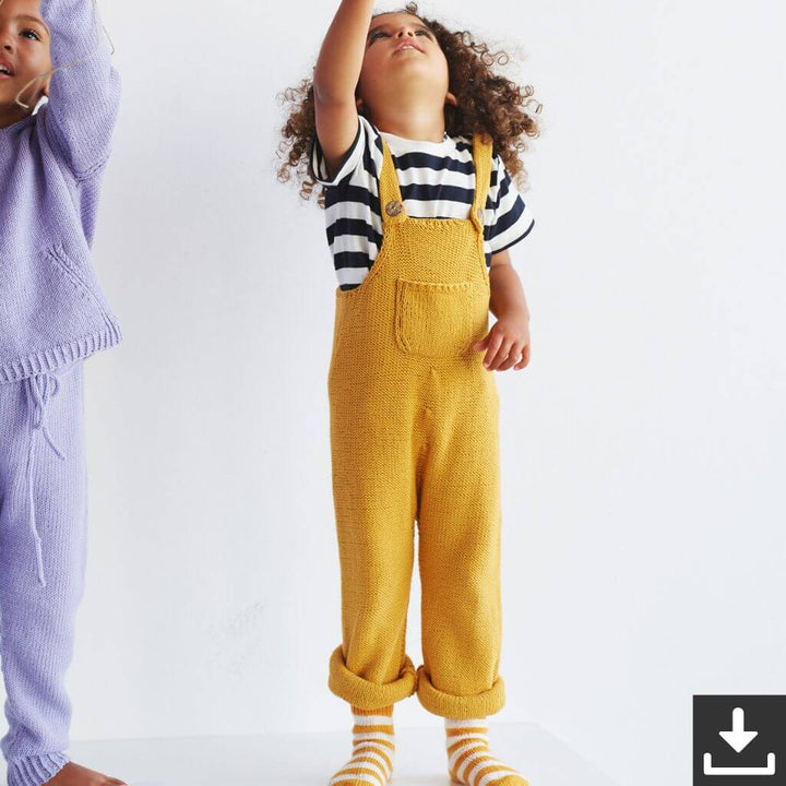 Lana Grossa Pattern Kinder Latzhose Strickset - Lana Grossa (PDF) Lieblingsgarn