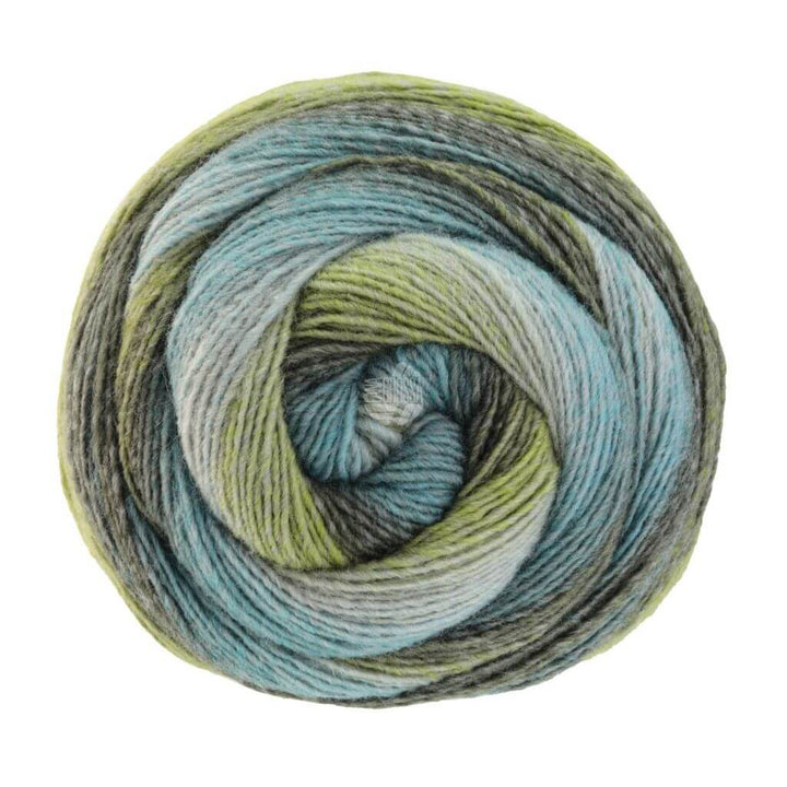Lana Grossa Gomitolo Versione - Bobbel Wolle 442 - Mint/Graublau/Lind-/Moos-/Graugrün Lieblingsgarn