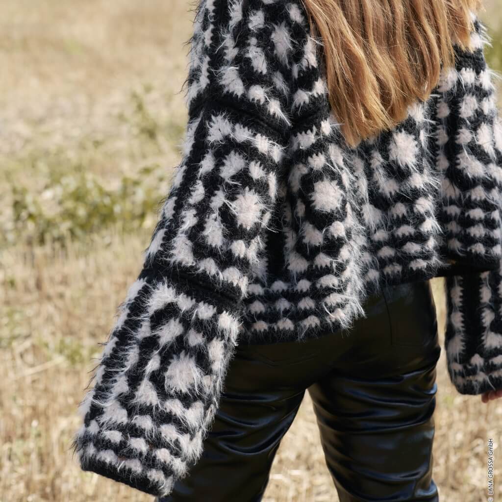 Lana Grossa Pattern Fransige Jacke Häkelanleitung - Lana Grossa (Heft) Lieblingsgarn
