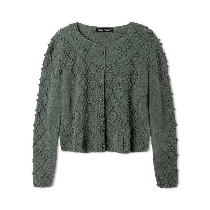 Lana Grossa Pattern Jacke Noppenrautenmuster Strickanlektung - Lana Grossa (Heft) Lieblingsgarn