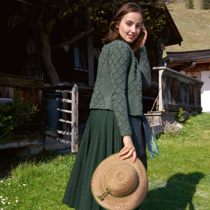 Lana Grossa Pattern Jacke Noppenrautenmuster Strickanlektung - Lana Grossa (Heft) Lieblingsgarn