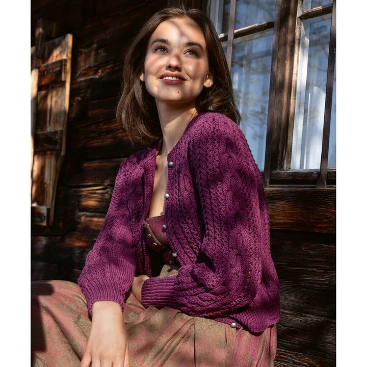 Jacke Zopf-Lochmuster Strickanleitung - Lana Grossa (Heft)