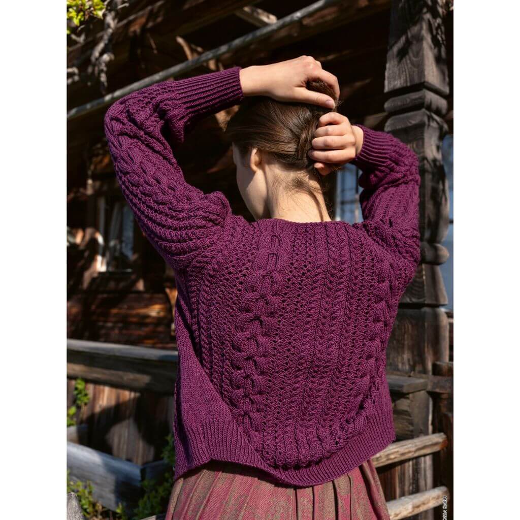 Jacke Zopf-Lochmuster Strickanleitung - Lana Grossa (Heft)