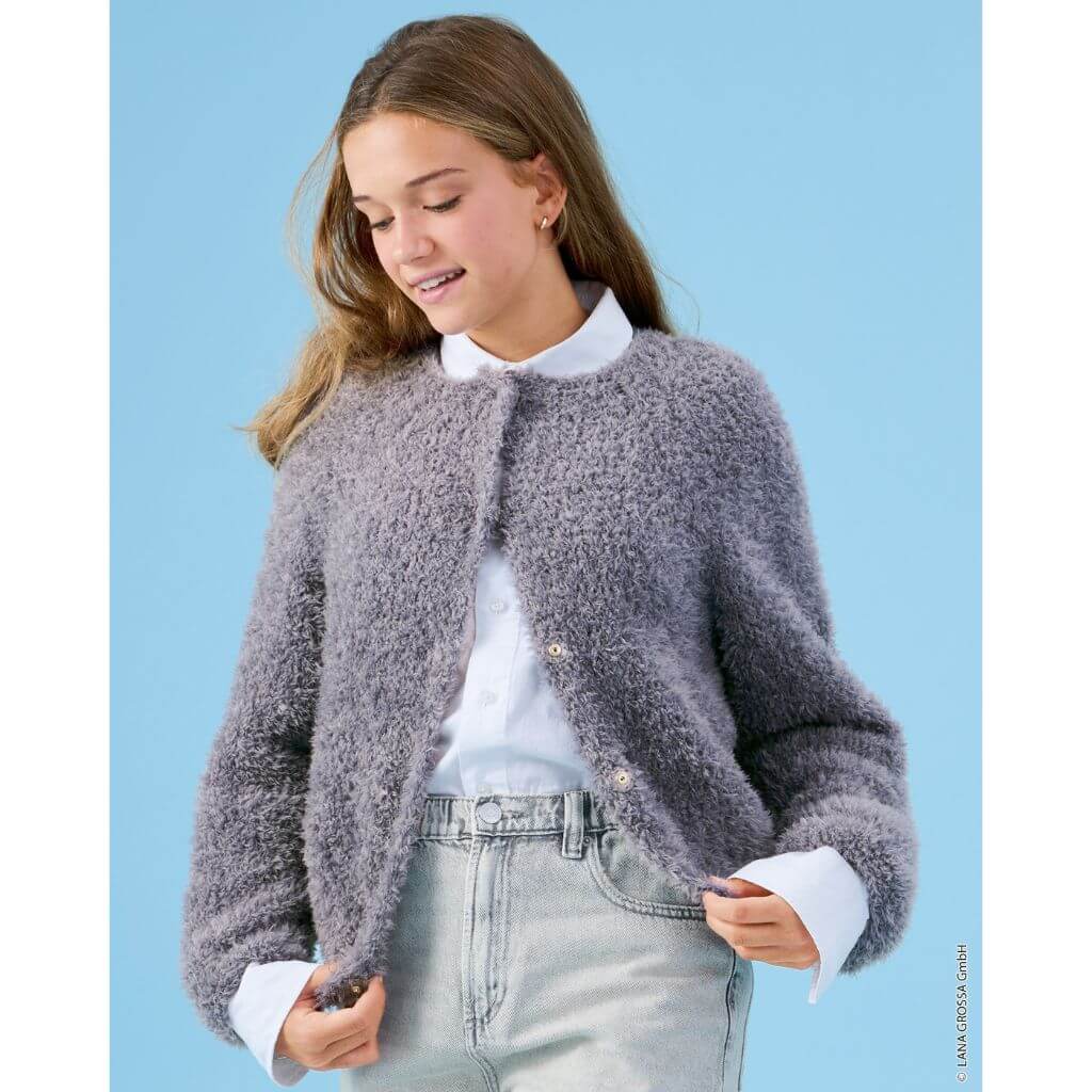 Lana Grossa Raglanjacke top-down Strickanleitung – Produktansicht bei Lieblingsgarn
