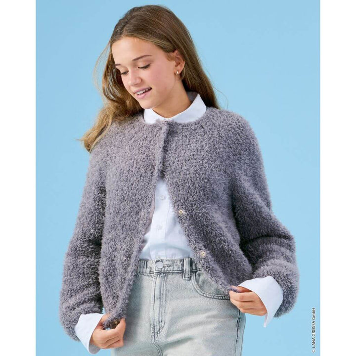 Lana Grossa Raglanjacke top-down Strickanleitung – Produktansicht bei Lieblingsgarn