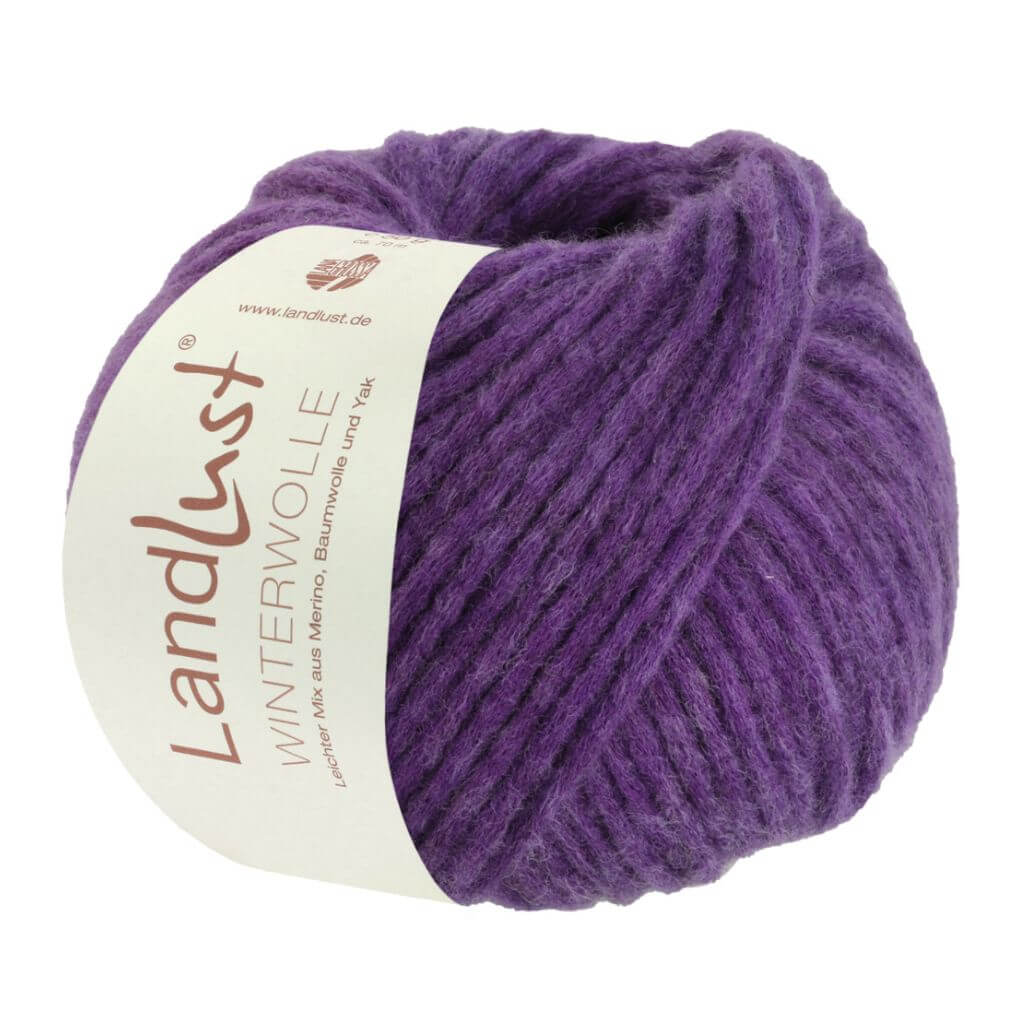 Lana Grossa Landlust Winterwolle 50 g 27 - Violett Meliert Lieblingsgarn