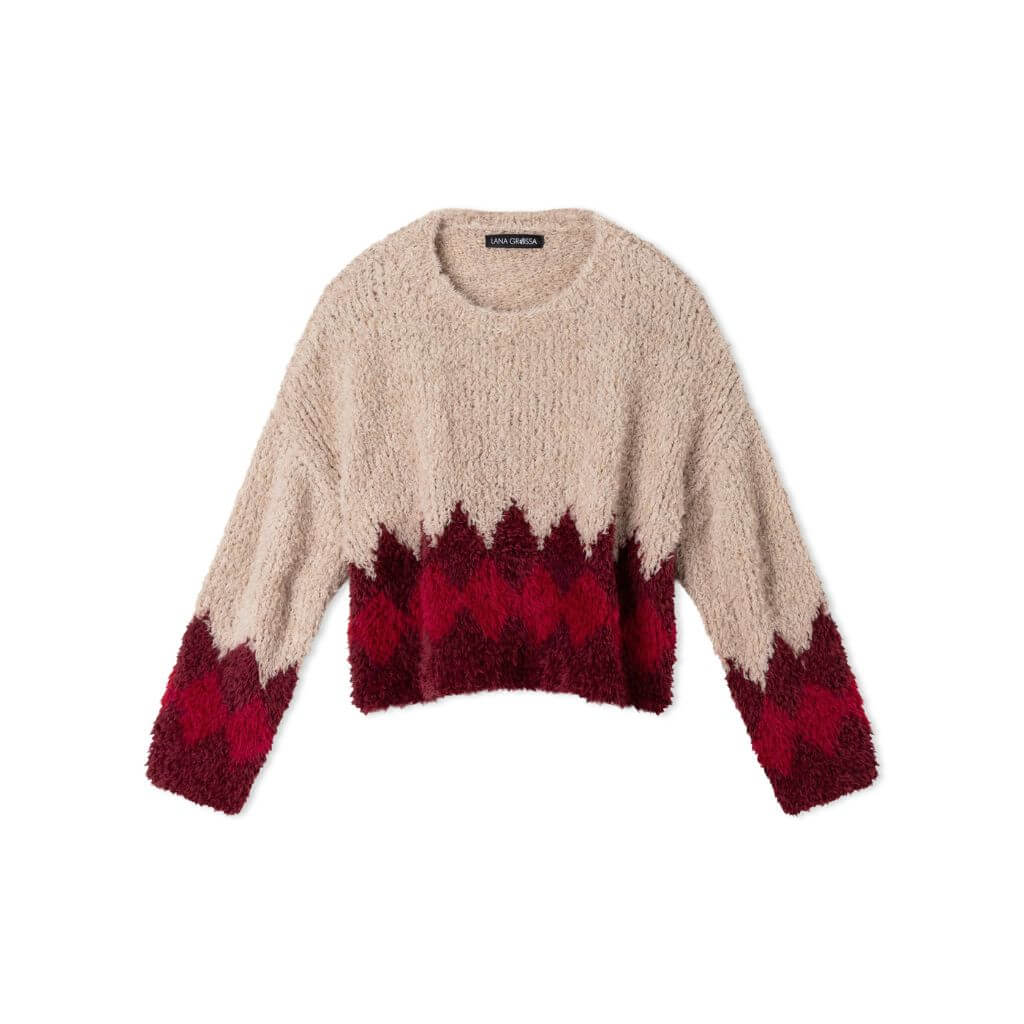 Lana Grossa Kinderpullover mit Zackenmuster Strickanleitung – Bild 2 von 4 bei Lieblingsgarn