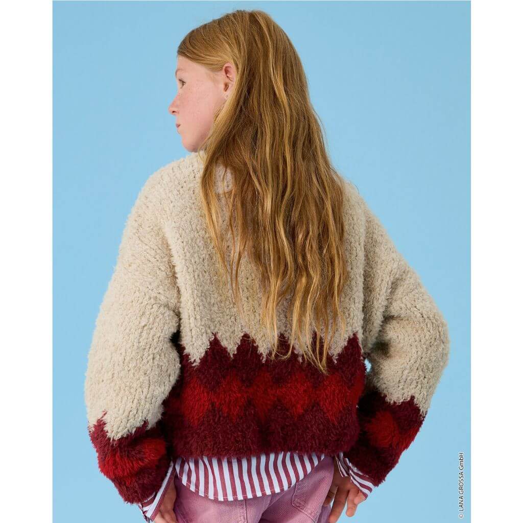Lana Grossa Kinderpullover mit Zackenmuster Strickanleitung – Bild 4 von 4 bei Lieblingsgarn