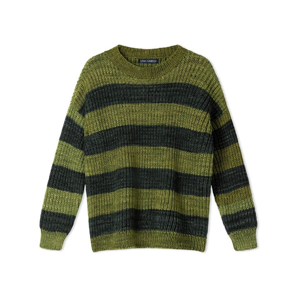 Kinder-Streifenpullover im Halbpatent Strickanleitung - Lana Grossa (Heft)