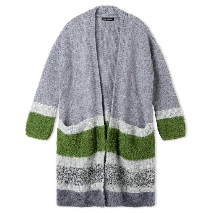 Streifen-Kurzmantel Strickanleitung - Lana Grossa (Heft)