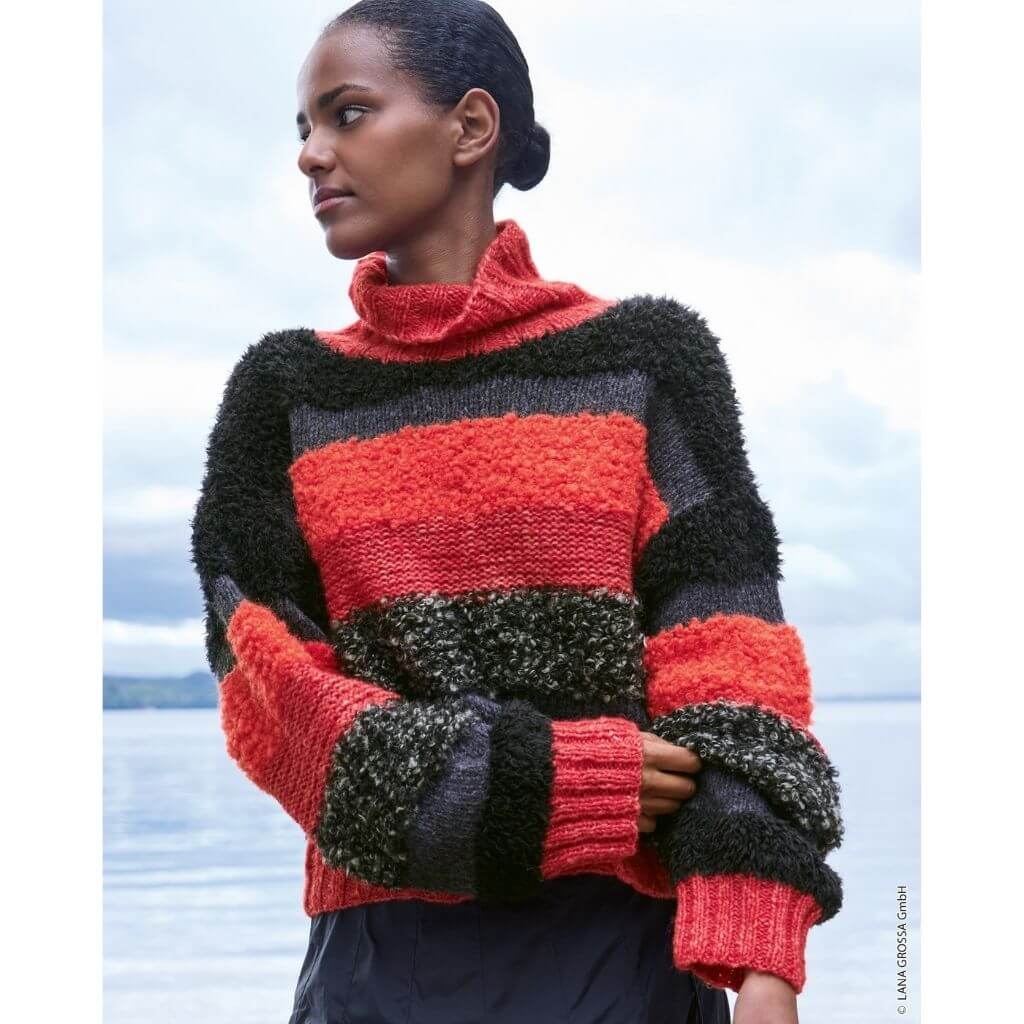 Lana Grossa Pattern Colorblock-Pullover Strickanleitung - Lana Grossa (Heft) Lieblingsgarn