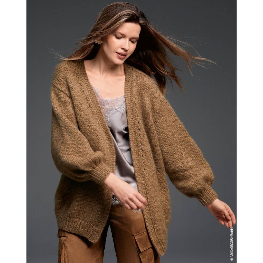 Oversize Cardigan Top-Down Strickanleitung - Lana Grossa (Heft)