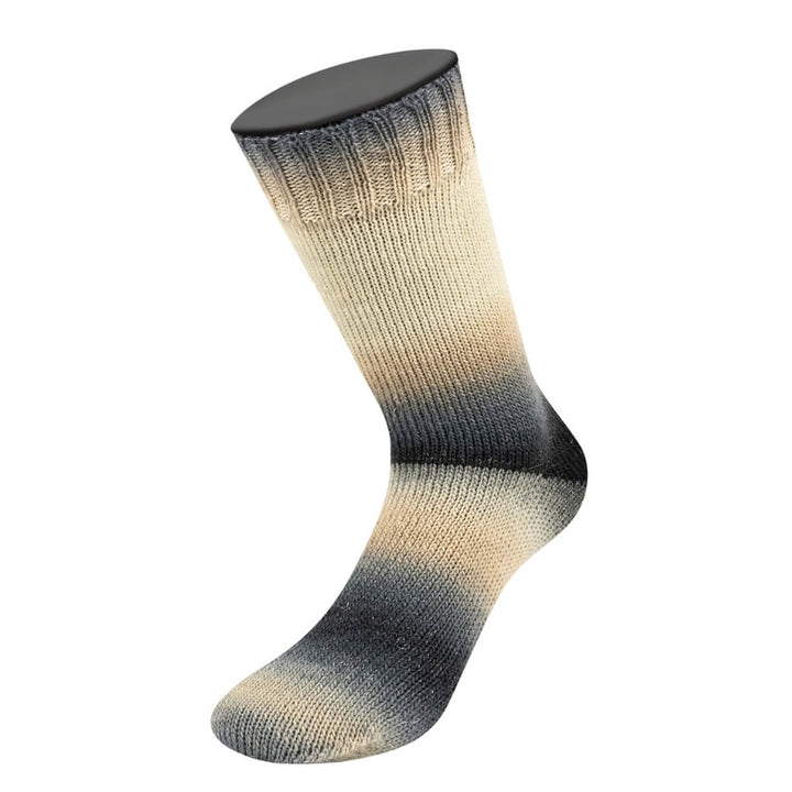 Lana Grossa 7614 - Maus-/Steingrau/Graubeige/Taupe/Dunkelgrau Lana Grossa Meilenweit 100 Color Mix Sparks Lieblingsgarn