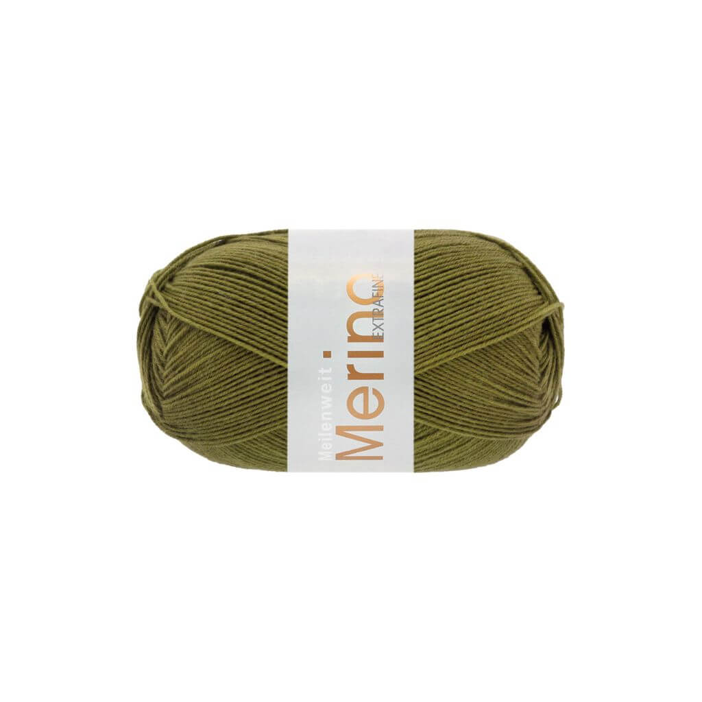 Lana Grossa 2451 - Olivgrün Lana Grossa Meilenweit 100 Merino extrafine Lieblingsgarn