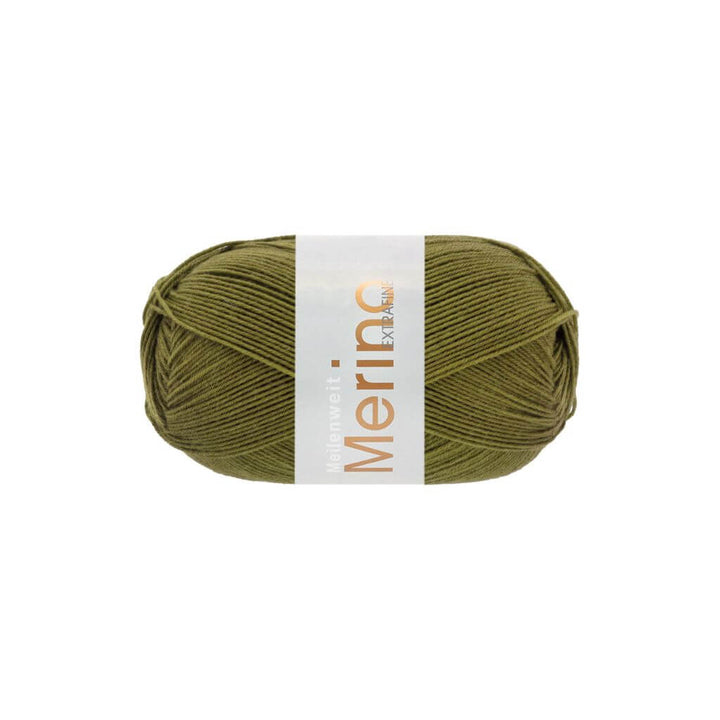 Lana Grossa 2451 - Olivgrün Lana Grossa Meilenweit 100 Merino extrafine Lieblingsgarn