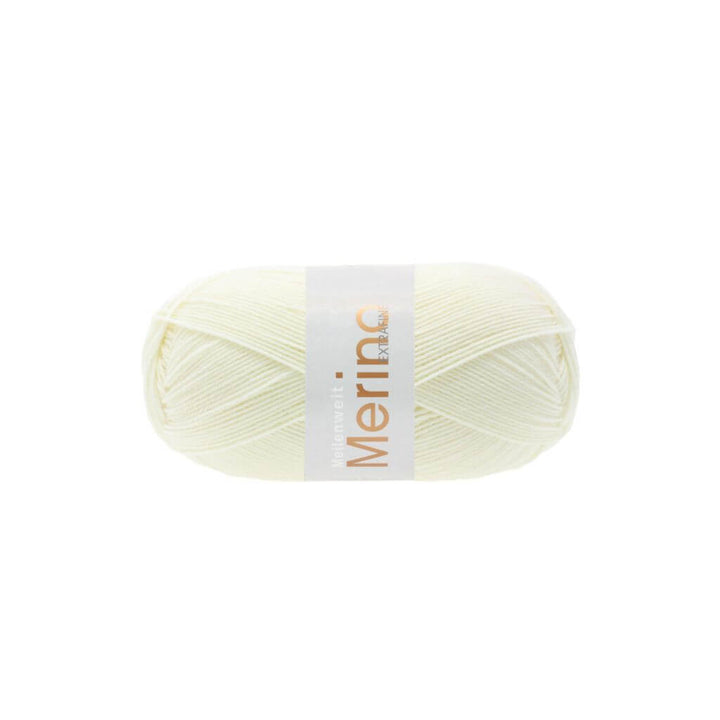 Lana Grossa 2405 - Weiß Lana Grossa Meilenweit 100 Merino extrafine Lieblingsgarn