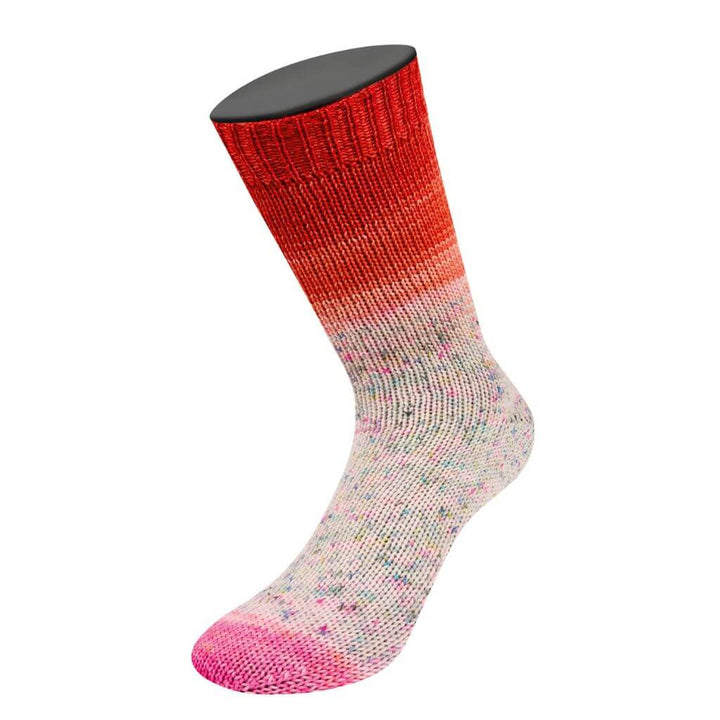 Lana Grossa 5303 - Pink/Rosa/Zartlila/Creme/Blau/Pink/Türkis/ Jeans/Gelb/Tonrot Lana Grossa Meilenweit 50 Dip Lieblingsgarn