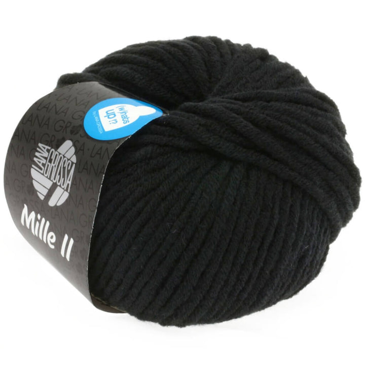 Lana Grossa 015 - Schwarz Lana Grossa Mille II 50g Lieblingsgarn