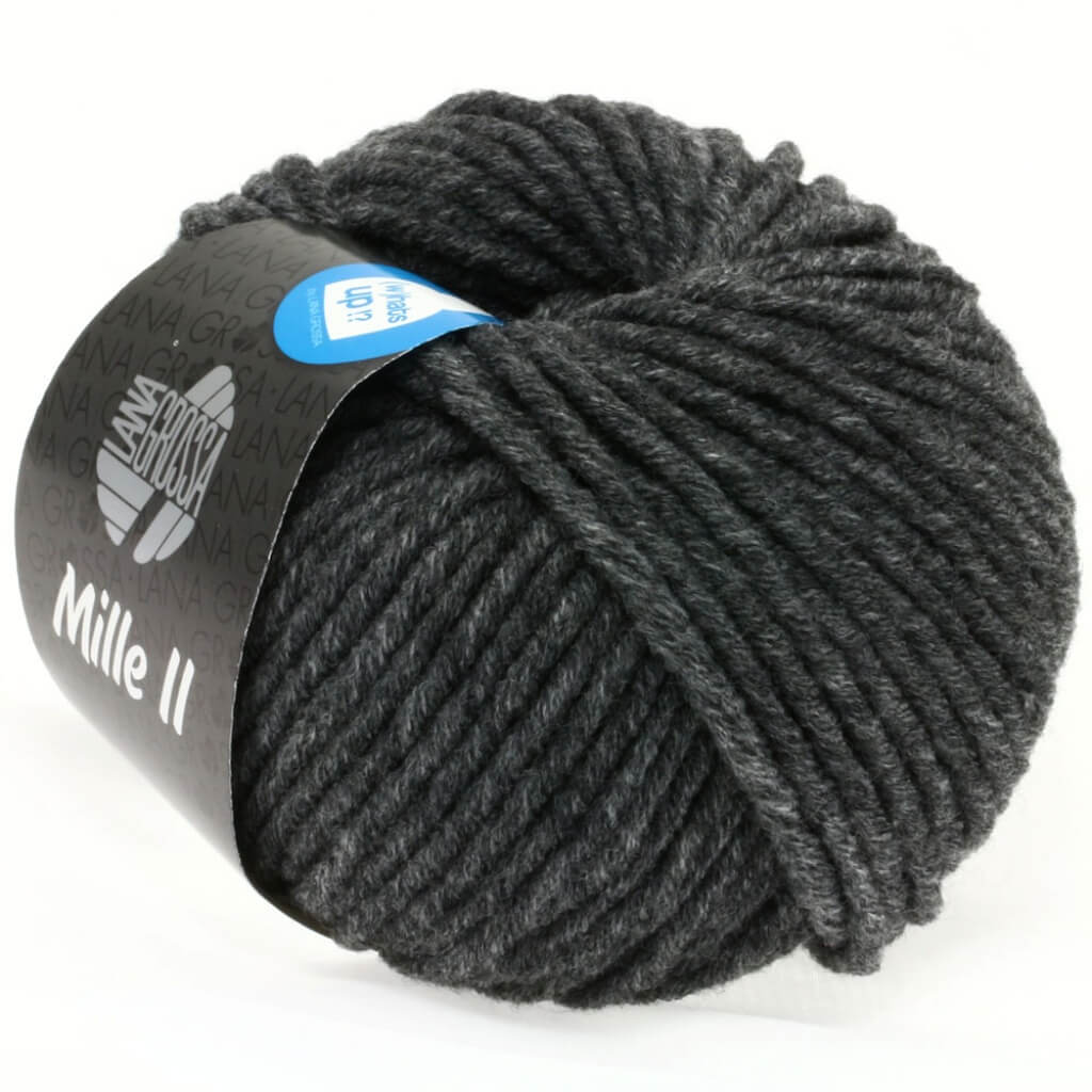 Lana Grossa 016 - Dunkelgrau meliert Lana Grossa Mille II 50g Lieblingsgarn