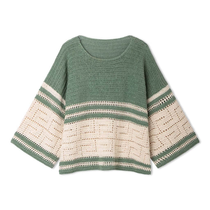 Lana Grossa Pattern Shirt mit grafischem Streifenmuster Häkelanleitung - Lana Grossa (Heft) Lieblingsgarn
