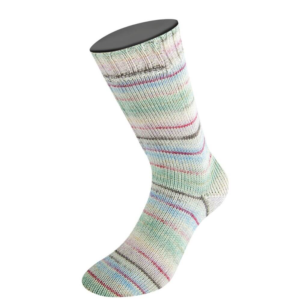 Lana Grossa 4123 - Hellblau/Dunkelfuchsia/Rosa/Lachs/Mint/ Hellgrau/Grau/Anthrazit Lana Grossa Meilenweit 100 Merino Extrafine Cremoso Lieblingsgarn