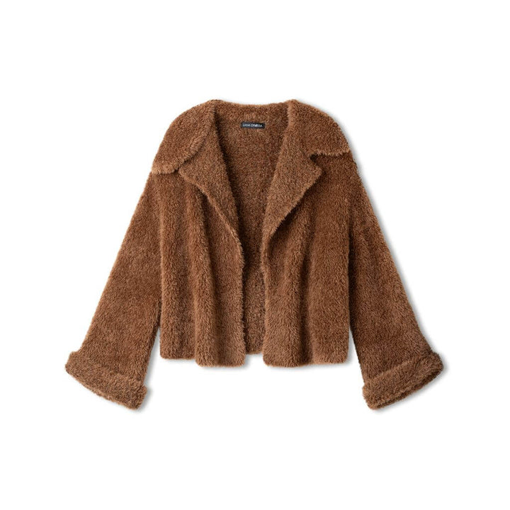 Lana Grossa Pattern Jacke Reverskragen fur-like Strickanleitung - Lana Grossa (Heft) Lieblingsgarn